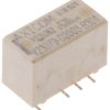 Przekaźnik sygnału, 12V dc, 2 A, DPDT, 2-polowy, montaż PCB, TE Connectivity Axicom P2