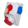 Zestaw gniazdo siłowe z wyłącznikiem 0-1 (zero jeden) 1x32A/5p/400V 1x16A/3p/250V IP54 C32-18.1N 974012 ELEKTROMET