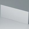 Front/rear panel, straight, aluminum, (W x H) 136 x 57 mm, gray, B3115110