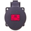 Gniazdo tablicowe 32A 5P 400V /70x70/ czarne IP44 325-6x
