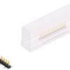 Pin header, 10 pole, pitch 2 mm, angled, black, 10063284