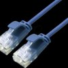 21443941 Cat.6a slim patch cable, UTP, blue, 0.3m