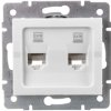 LOGI Gniazdo komputerowe (2xRJ45Cat 6 Jack) niezależne Biały 25111