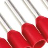 Końcówka tulejkowa izolowana 1mm² długość 8mm Czerwony średnica 1.5mm Izolowane TE Connectivity