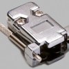 D-Sub connector housing, size: 3 (DB), straight 180°, cable Ø 11 mm, plastic, metallized, silver, 10120078