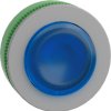 Pushbutton, for universal LED, illuminable, latching, waistband round, blue, front ring light gray, mounting Ø 30.5 mm, ZB5FH63C