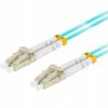 Patchcord światłowodowy MM LC/UPC-LC/UPC duplex 3mm OM3 aqua 10m LANBERG