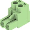 Socket header, 2 pole, pitch 5.08 mm, straight, green, 1137290000