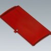 Front cover, with hinge, PC, red/transparent, B6804302
