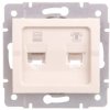LOGI Gniazdo teleinformatyczne (RJ45 Cat 6+RJ11) Kremowy 25172