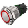 EAO 82-5152.1113 19 mm Illum. PB St.Steel Flush Screw Mom. Ag Ring Red 12VAC/DC