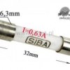 630mA bezp. ceramik zwłoczny; 6,3x32mm; 500V