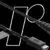 91798 USB-C charging cable 5 V for Hatteker electric shavers, 1.2 m
