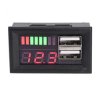 Panel Charge Indicator + DC 12V Voltage Meter + 2 x USB 5V / 3A Charger