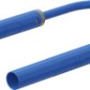 Safety measuring lead with (4 mm lamella plug, straight) to (4 mm lamella plug, straight), 0.5 m, blue, PVC, 1.0 mm², CAT II, 66