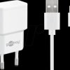 44987 Dual USB charger, 5 V, 2.4 A, USB-C, white