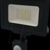 5944 LED floodlight, 20 W, 1600 lm, 6000 K, IP65, black, with sensor