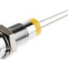 Lampka kontrolna do montażu panelowego 2V dc, Żółta 6mm LED Chrom Styk ołowiowy RS PRO
