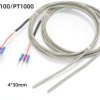 PT100 Temperature Sensor - Glass Fiber Three-wire Cable - PT-100 - for MAX31865