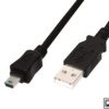 USB 2.0 adapter cable, USB plug type A to mini USB plug type B, 3 m, black, AK-300130-030-S
