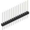 Pin header, 15 pole, pitch 2.54 mm, straight, black, 10046717