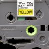 Labelling tape cartridge, 12 mm, tape yellow, font black, 8 m, TZE-631