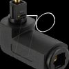 84597 TOSLINK adapter 90° plug / socket, 360° rotatable