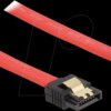 83972 SATA 6 Gb/s Cable straight to upwards angled 20 cm red