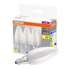 3PAK Żarówka LED E14 B35 4,5W = 40W 470lm 2700K Ciepła 300 Filament OSRAM