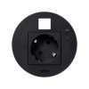 Meblowe gniazdo zasilające Simon 400 Flash 90 z USB-C i RJ45