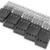 Socket header, 3 pole, pitch 2.54 mm, straight, black, 104439-2