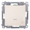 Simon 54 Przycisk /Światło/ Z Podświetleniem, Szybkozłącza, Kremowy Ds1l.01/41
