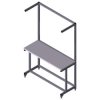 Stół warsztatowy szer. 600mm Stacja robocza Aluminium dł. 1500mm wys. 1000 → 2300mm