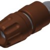 Pole terminal, 4 mm, brown, 30 VAC/60 VDC, 35 A, M4 threaded bolt, nickel-plated, 930103105