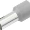 Cimco 187123 Końcówka rurkowa Isol.Aderendh. 2,5 mm² x 12mm,grau, z częściową izolacją , 2.5 mm² x 12 mm, 100 szt.