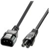LINDY 30340 1m IEC C14 to IEC C5 Mickey Mouse Extension Cable Black