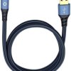 Oehlbach Kabel USB USB 2.0 Złącze męskie USB-A, Złącze męskie Lightning 0.50 m niebieski, czarny styki pozłacane 9321