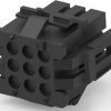 Plug housing, 9 pole, pitch 4.2 mm, straight, black, 1-640521-0