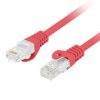 Patchcord kat.6 utp lszh cu 0.25m czerwony fluke passed lanberg PCU6-10CU-0025-R