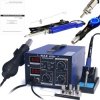 Stacja lutownicza 2w1 HOTAIR WEP 852D+ 740W wentylator + Odsysacz elektr.