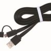 KABEL USB MICRO 1M USB/LIGHTING CZARNY