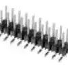 Pin header, 30 pole, pitch 2.54 mm, straight, black, 2-146134-1
