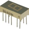 Wyświetlacz; LED; TOS-4102BG; pojedynczy; zielony; anoda; 7-segmentowy; 10,16mm; 9,8mm; 18,7mm; Kolor tła: szary; 7,99÷15,52mcd;
