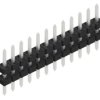 Pin header, 12 pole, pitch 2 mm, straight, black, 10062860