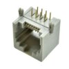 Gniazdo; RJ45 8p8c; 9612-8803u; przewlekany (THT); kątowe 90°; szary; zatrzaskowe; RoHS