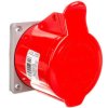 Gniazdo izolacyjne tablicowe 5P 32A 400V czerwone IP44 157