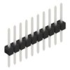 Pin header, 10 pole, pitch 2.54 mm, straight, black, 10046362