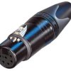 XLR jack, 6 pole, silver-plated, 1.0 mm², AWG 18, zinc die casting, NC6FSXX-BAG