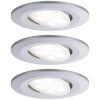 Paulmann 99933.0 Calla 3-Piece LED Bathroom Recessed Light Set Matt Chrome