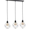 Lampa wisząca loftowa 3xE27 RUBEN BLACK